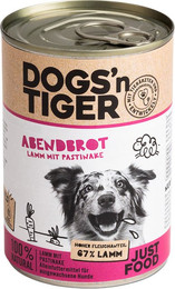 Produktbild von Dogs'n Tiger Hundenassfutter Abendbrot Lamm & Pastinake - 6 x 400 g