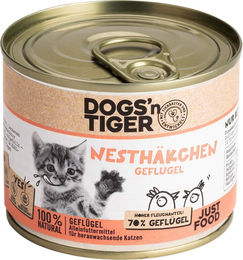 Produktbild von Dogs'n Tiger Junior Cat Geflügel Nassfutter - 12 x 200 g