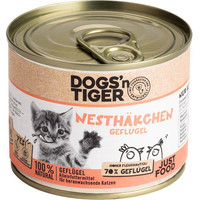 Produktbild von Dogs'n Tiger Junior Cat Geflügel Nassfutter - 12 x 200 g
