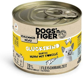 Produktbild von Dogs'n Tiger Katze 12 x 200g Dose Glückskind Cat Sparpaket