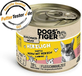 Produktbild von Dogs'n Tiger Katze 12 x 200g Dose Herzlich Cat Sparpaket