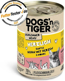 Produktbild von Dogs'n Tiger Katze Premium 12 x 400g Herzlich Sparpaket