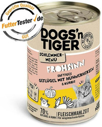 Produktbild von Dogs'n Tiger Katze Premium 6 x 400g Dogs'n Tiger Glückskind Cat Sparpaket Sparpaket 24xx400g