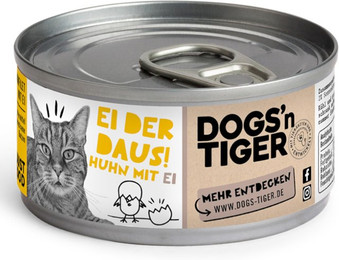 Produktbild von Dogs'n Tiger Katzennassfutter Filet Adult Hühnerfilet & Ei - 12 x 70 g