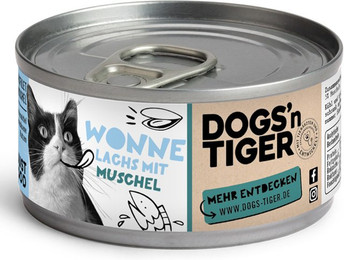 Produktbild von Dogs'n Tiger Katzennassfutter Filet Adult Lachsfilet & Muschel - 12 x 70 g