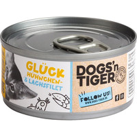Produktbild von Dogs'n Tiger Katzennassfutter Glück mit Hühner- & Lachsfilet - 12 x 70 g