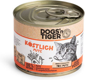 Produktbild von Dogs'n Tiger Köstlich Nassfutter Pute - 6 x 200 g