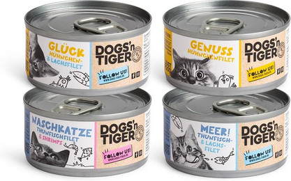 Produktbild von Dogs'n Tiger Mixpaket Filet Huhn und Thunfisch - 12 x 70 g