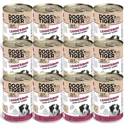 Produktbild von Dogs'n Tiger Monoprotein Lammfromm Welpen Nassfutter - 12 x 400 g
