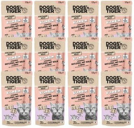 Produktbild von Dogs’n Tiger Schlemmermenü Adult Nassfutter für Katzen Geflügel Kalb & Möhre - 12 x 125 g