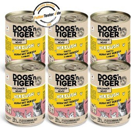 Produktbild von Dogs'n Tiger Schlemmermenü Herzlich Katzennassfutter mit Huhn und Kürbis - 6 x 400 g
