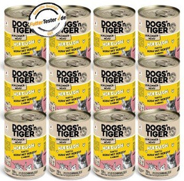 Produktbild von Dogs'n Tiger Schlemmermenü Herzlich Katzennassfutter mit Huhn und Möhren - 12 x 400 g