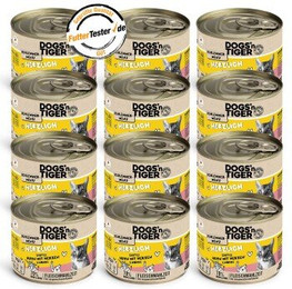 Produktbild von Dogs'n Tiger Schlemmermenü Herzlich Katzennassfutter mit Huhn und Möhren - 12 x 200 g
