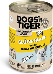 Produktbild von Dogs'n Tiger Schlemmermenü Kitten Huhn mit Forelle - 6 x 400 g