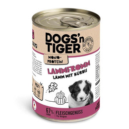 Produktbild von Dogs'n Tiger Welpen Nassfutter Lammfromm - 6 x 400 g
