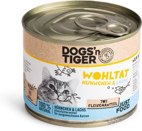 Produktbild von Dogs'n Tiger Wohltat Nassfutter Huhn & Lachs - 6 x 200 g