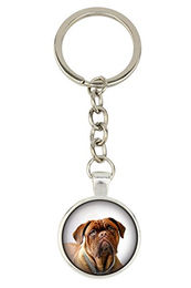 Produktbild von Dogue de Bordeaux, French Mastiff, Bordeauxdog - keychain with your photo, key decoration, bag pendant from Art-Dog brand silber