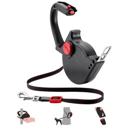 Dogxi Hundeleine Rollleine 5m mit aufklappbarem Griff und Gurtzunge für Auto - 5 m – Bild 1 von 9