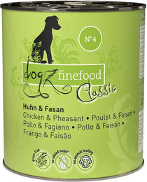 Produktbild von dogz finefood No. 04 Huhn & Fasan 12x800g