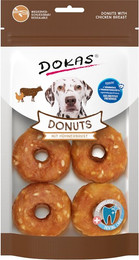 Produktbild von DOKAS 5 x 160g Donuts Hühnerbrust Hundesnack-Sparpaket