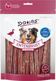 Produktbild von DOKAS Entenbrust in Streifen Hundesnack 8x250 Gramm