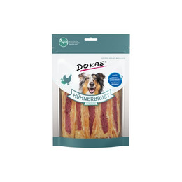 Produktbild von DOKAS Getreidefreier Premium Snack mit Hühnerbrust und Ente für Hunde - 8 x 220 g