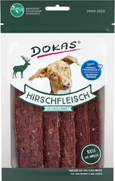 Produktbild von DOKAS Hirschfleisch getrocknet Hundesnacks 12 x 60 Gramm
