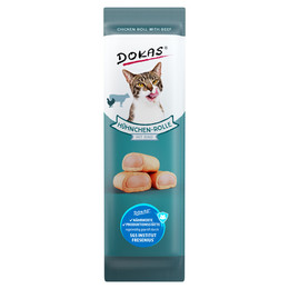 Produktbild von Dokas Hühnchen-Rolle mit Rind für Katzen - 10 x 10 g