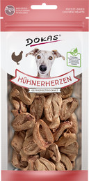 Produktbild von Dokas Hühnerherzen gefriergetrocknet für Hunde - 8 x 22 g
