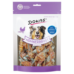 Produktbild von Dokas Hundesnack Hühnerbrust mit Fisch - 6 x 220 g