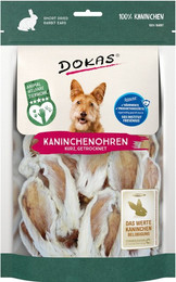 Produktbild von DOKAS Kaninchenohren getrocknet Hundesnack 7 x 100 Gramm