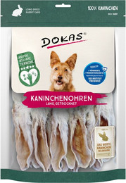 Produktbild von DOKAS Kaninchenohren getrocknet Hundesnack 7 x 180 Gramm