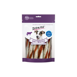 Produktbild von Dokas Kau-Twister Rinderhaut, Entenherz und Entenbrustfilet - 9 x 200 g