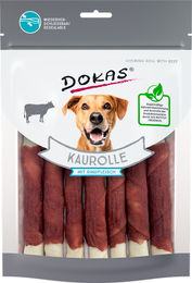 Produktbild von Dokas Kaurolle mit Rindfleisch für Hunde - 9 x 190 g