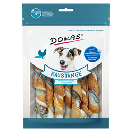 Produktbild von Dokas Kaustange mit Hühnerbrust & Fischhaut - 10 x 150 g