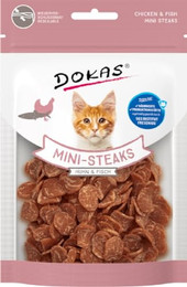 Produktbild von DOKAS Mini-Steaks Huhn & Fisch - 25 g