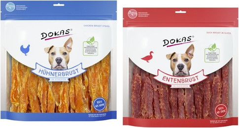 Produktbild von DOKAS Snack-Mix Fleisch-Streifen 2x900gHundesnack
