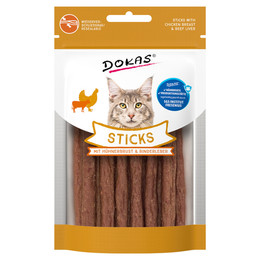 Produktbild von Dokas Sticks mit Hühnerbrust & Rinderleber - 10 x 30 g