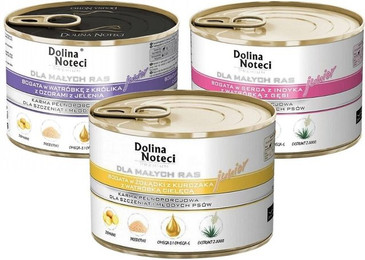 Produktbild von DOLINA NOTECI Junior Premium Nassfutter für Welpen kleiner Rassen gemischte Geschmacksrichtungen - 12 x 185 g