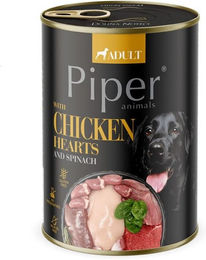 Produktbild von DOLINA NOTECI PIPER Nassfutter mit Hühnerherzen und Spinat für Hunde - 400 g