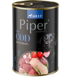 Produktbild von DOLINA NOTECI PIPER Nassfutter mit Kabeljau und Tomate für Hunde 400 g