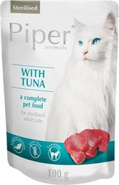 Produktbild von DOLINA NOTECI PIPER Thunfischbeutel 100g Nassfutter für Katzen nach der Sterilisation