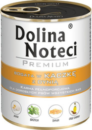 Produktbild von Dolina Noteci Premium Ente mit Kürbis Nassfutter für Hunde - 24 x 800 g