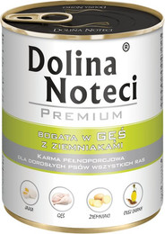 Produktbild von Dolina Noteci Premium Gans mit Kartoffeln Nassfutter für Hunde - 24 x 800 g
