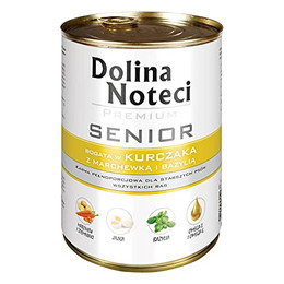 Produktbild von DOLINA NOTECI Premium Senior Huhn mit Karotten und Basilikum - 400 g