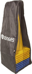 Produktbild von Dönges Outdoor-Spielzeug XXL-Pylonen 10er-Set blau/gelb mit Transporttasche