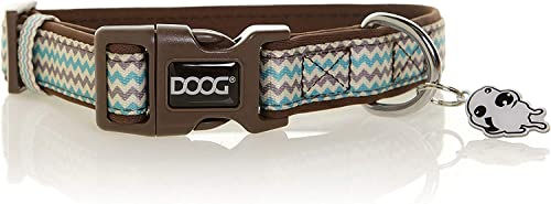 Produktbild von DOOG Halsband Benji braun/blau zigzag Größe L