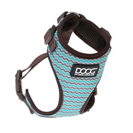 Produktbild von DOOG Neon Harness Hunde-Geschirr braun/blau zigzag