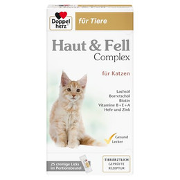 Produktbild von Doppelherz Haut & Fell Complex für Katzen - 25 x 10 g