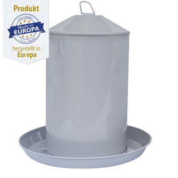 Produktbild von Doppelmanteltränke aus Metall - kunststoffbeschichtet - 12 Liter - Geflügeltränke - Hühner Tränke